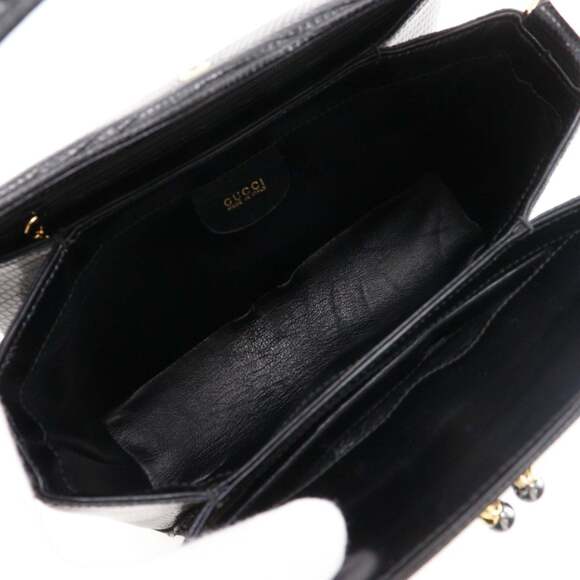 Gucci Old handbag, vintage embossed leather, flap style, for women. - Picture 6 of 16